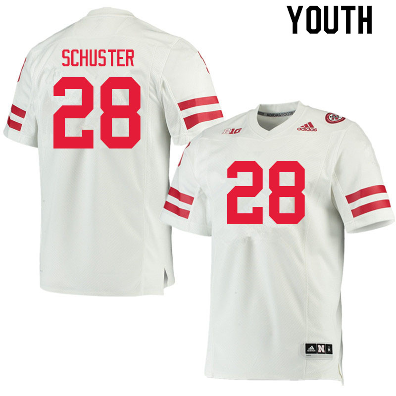 Youth #28 Matthew Schuster Nebraska Cornhuskers College Football Jerseys Sale-White - Click Image to Close
